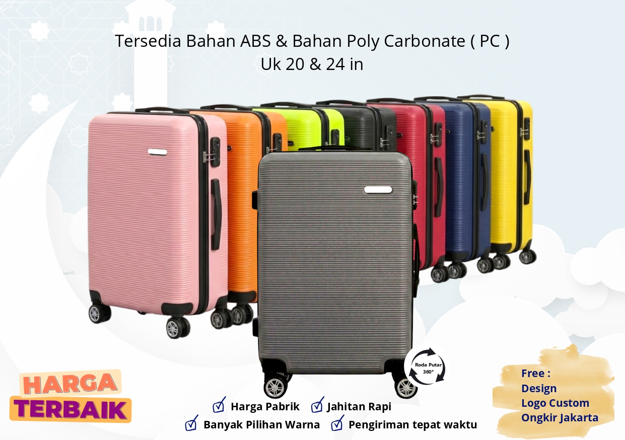 Koper ABS Stripe Horizontal — tampilan sudut